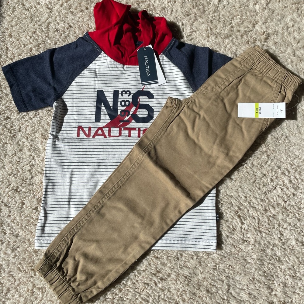 Boys Nautica pants and shirt